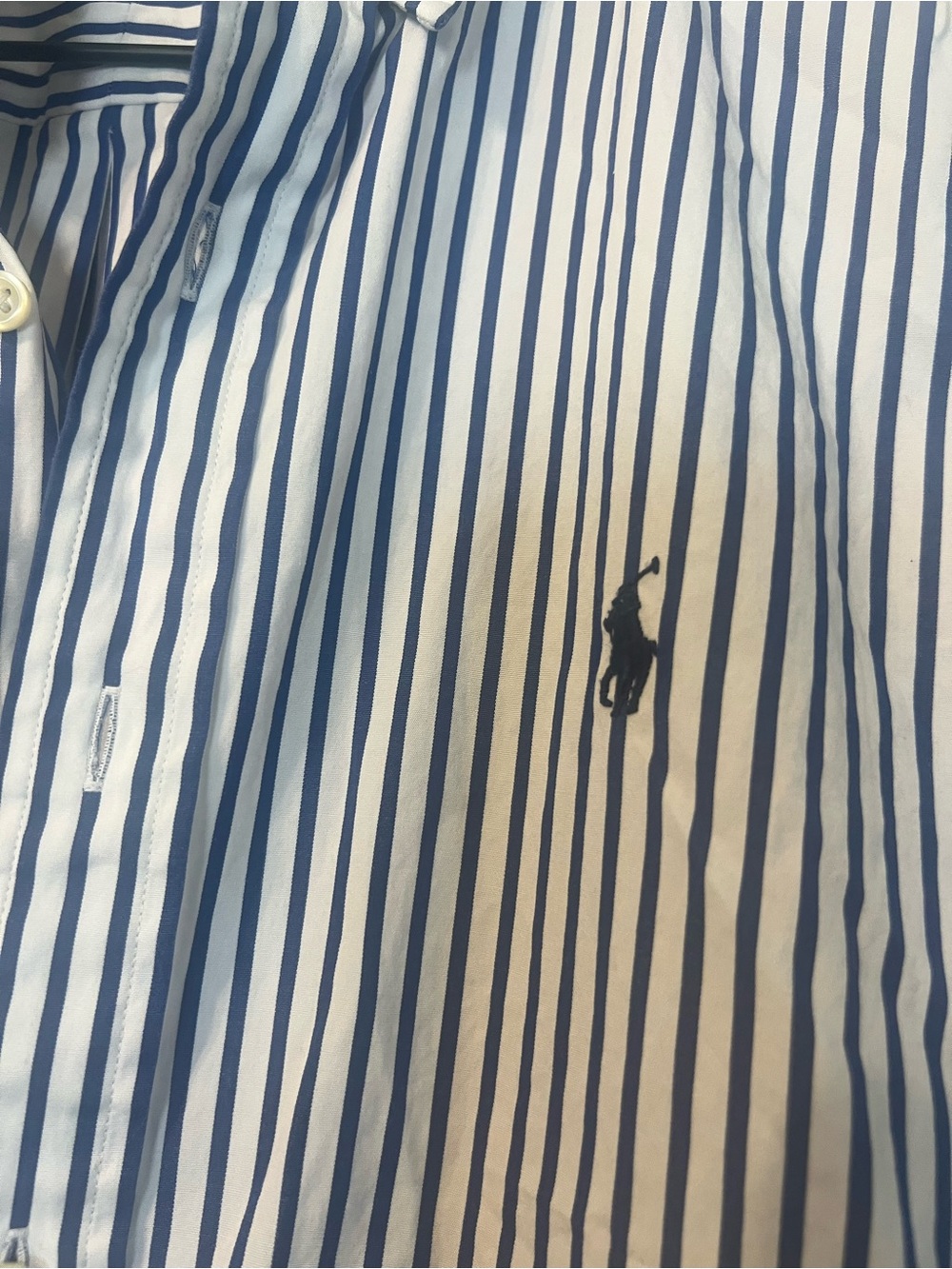 Polo by Ralph Lauren Men's Blue Stripe Button-Down Shirt